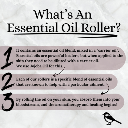 Infographic stating what is an Essential Oil Roller.